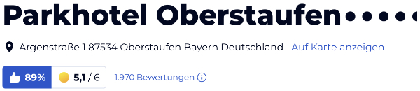 holidaycheck reisen hotels bewertungen, Parkhotel Oberstaufen